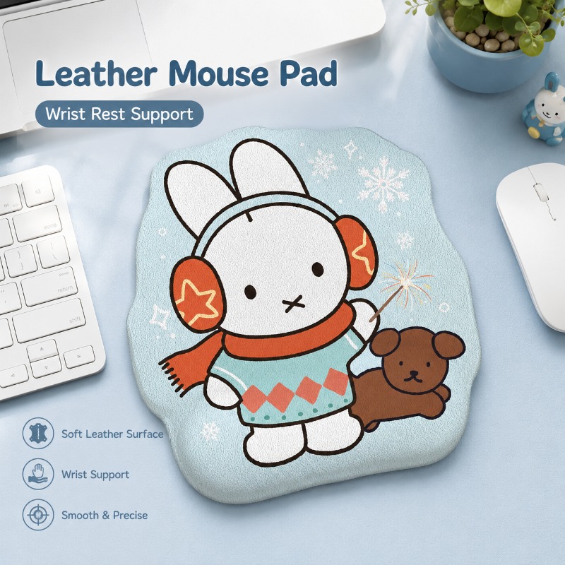 Desk Setup Design - Mouse Pad de Couro Anime Miffy