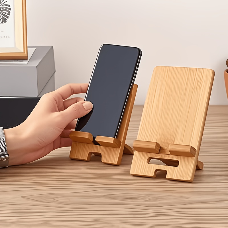 Desk Setup Kit - Suporte de Telefone de Madeira/Bambu Ajustável
