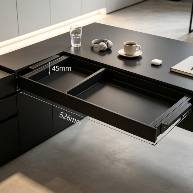 Desk Setup Organizer - Bandeja Deslizante Premium para Armazenamento Sob