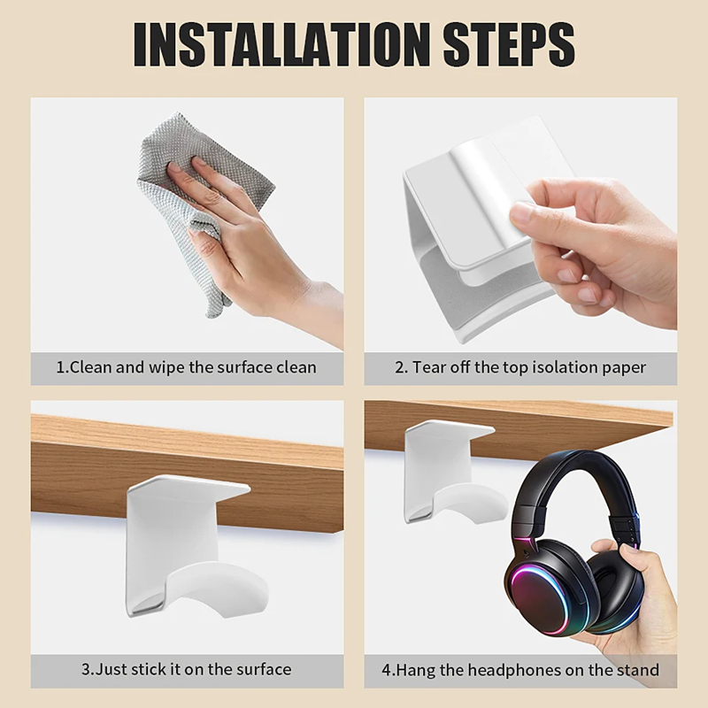 Suporte Universal para Fones d - Headphone Hook Under avaliação e preço