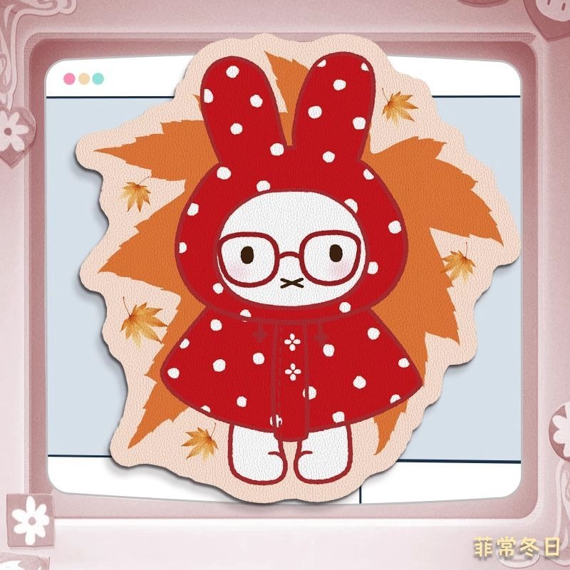 Mouse Pad de Couro Anime Miffy - Desk Setup Design avaliação e preço