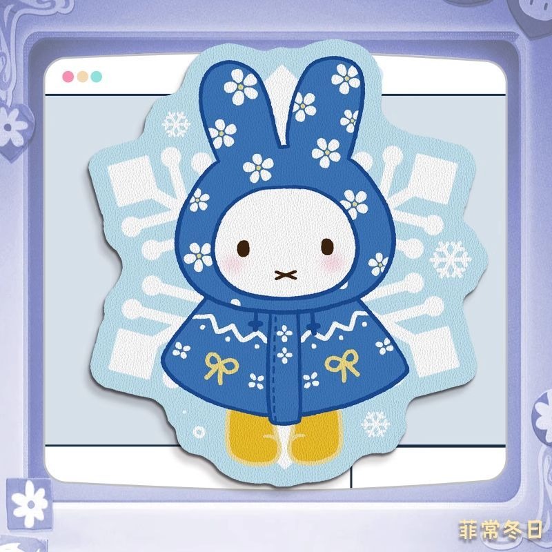 Mouse Pad de Couro Anime Miffy - Desk Setup Design avaliação e preço