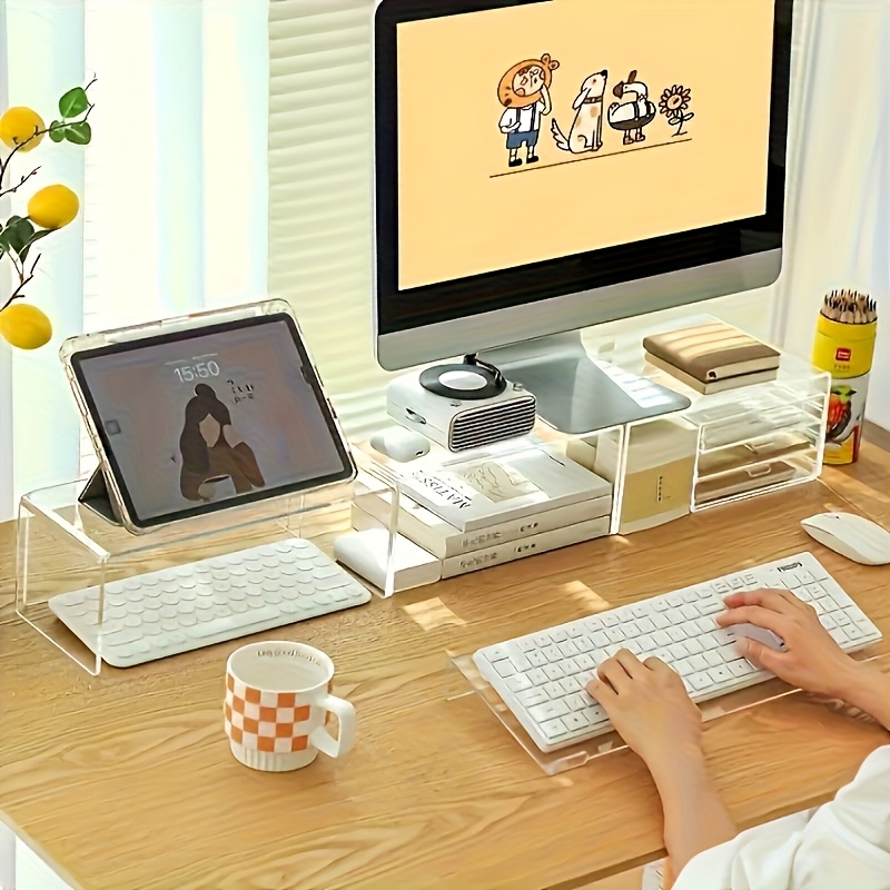 Suporte de teclado acrílico, o - Desk Setup Design avaliação e preço