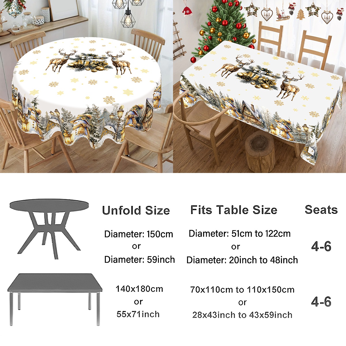 Feliz Natal Toalha de Mesa Bra - Desk Setup Design avaliação e preço