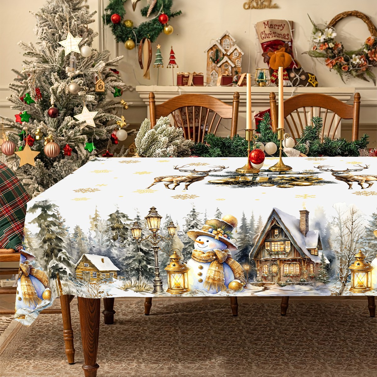 Feliz Natal Toalha de Mesa Bra - Desk Setup Design avaliação e preço