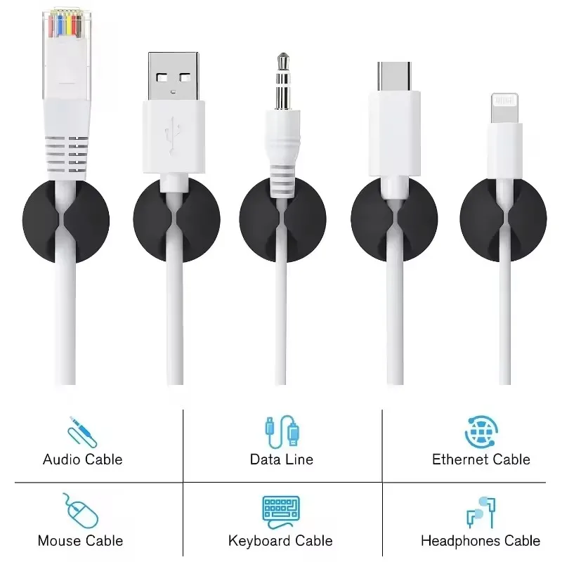 5/50 Peças Clipes de Cabo para - Headphone Hook Under avaliação e preço