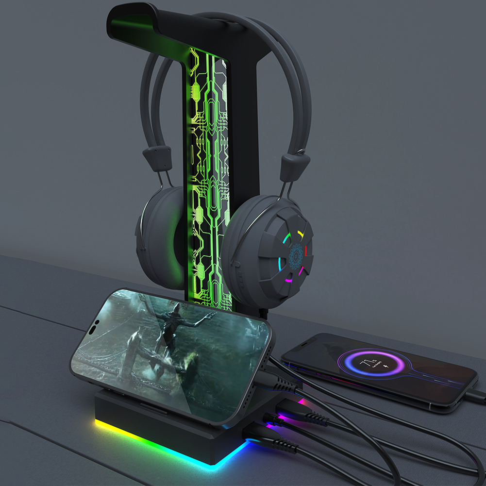 RGB Gaming Headphone Stand, Du - Headphone Hook Under avaliação e preço